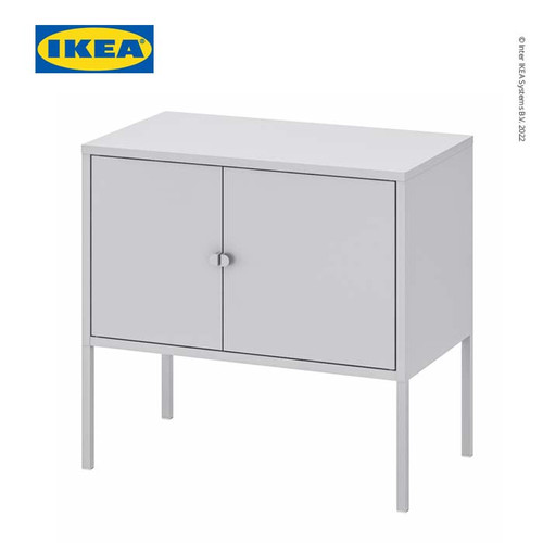 IKEA LIXHULT Kabinet Abu-Abu dengan Dua Pintu 60x35cm