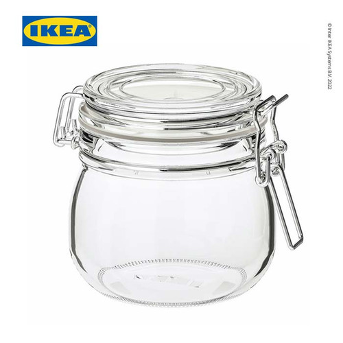 IKEA KORKEN Stoples dengan Penutup Kaca Bening 0.5L