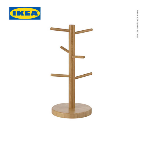 IKEA OSTBIT Rak Kaki Bambu Standing Pengering Gelas