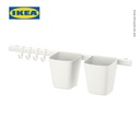 IKEA SUNNERSTA Batang Beserta 4 Kait dan 2 Wadah