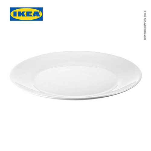 IKEA OFTAST Piring Makan Keramik Putih 25cm