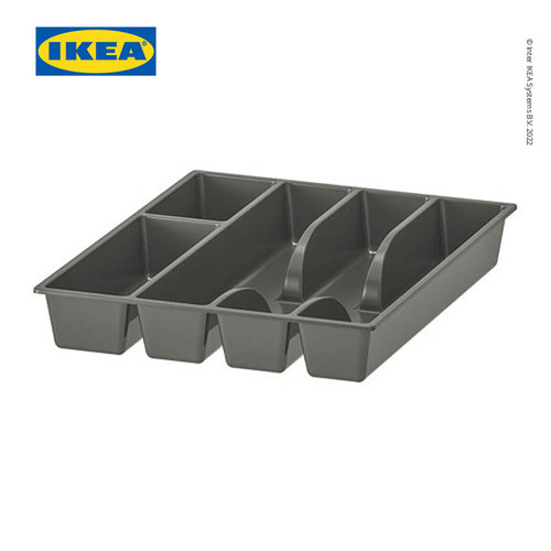 IKEA SMACKER Tempat Sendok untuk Laci Abu-Abu