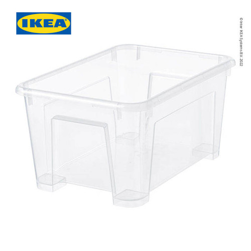 IKEA SAMLA Kotak Penyimpanan Transparan Tanpa Tutup 28x19x14 cm / 5l