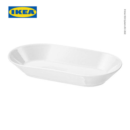 IKEA 365+ Piring Saji Keramik Putih 24x13cm