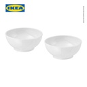 IKEA 365+ BOWL Mangkuk Tepi Bulat Putih 9cm Isi 2Pcs