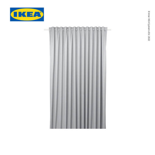 IKEA BENGTA Tirai Anti Tembus Cahaya Abu-Abu Muda 210x250cm