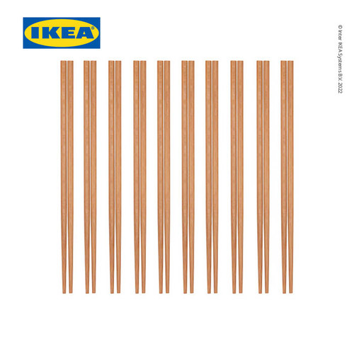 IKEA MEDHJALPARE Sumpit Makan Bambu 10 pcs