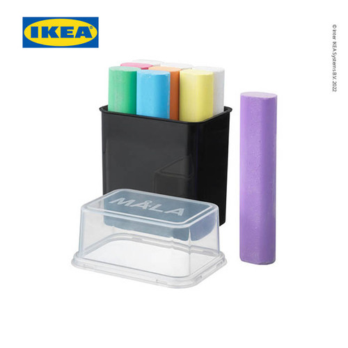 IKEA MALA Kapur Tulis Aneka Warna Isi 9pcs