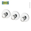 IKEA SKOGHALL Pengait Tempel Lapisan Krom Isi 3pcs