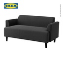 IKEA HEMLINGBY Sofa 2 Dudukan Abu-Abu Tua Minimalis