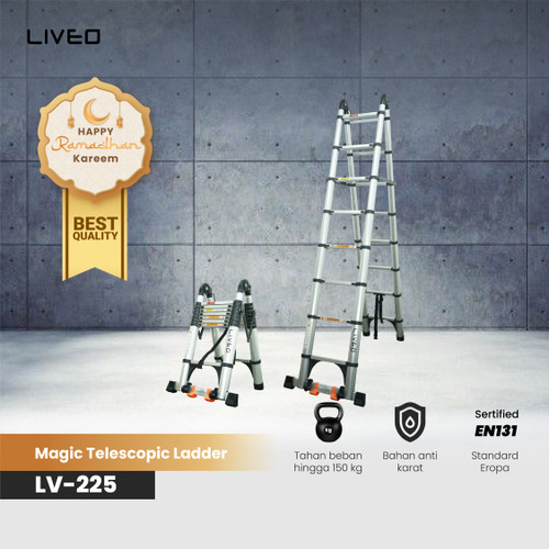 Tangga Double Magic Telescopic Liveo LV-225 / Tangga Lipat Aluminium T