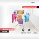 Jemuran Lipat Lantai Baju Liveo LV-708 / Liveo Triple Decker Clothes