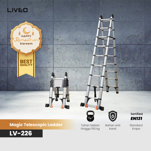 Tangga Double Magic Telescopic Liveo LV-226 / Tangga Lipat Alumunium