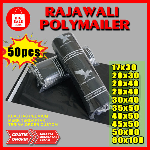 Plastik Polymailer 17x30cm isi 50 pcs RAJAWALI Olshop Packing Premium