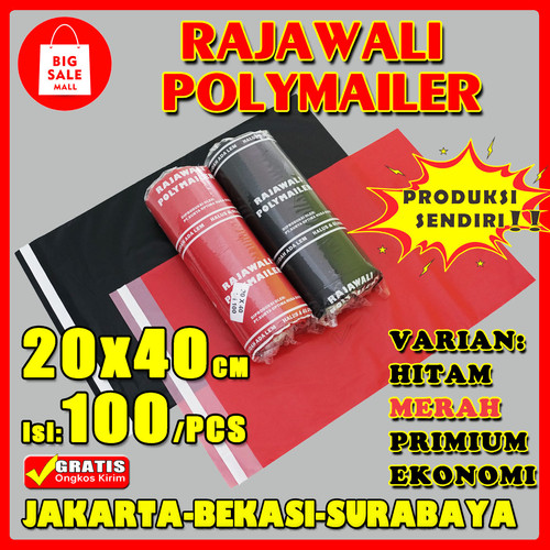 Plastik Polymailer 20x40cm isi 100 pcs RAJAWALI Olshop Packing Premium