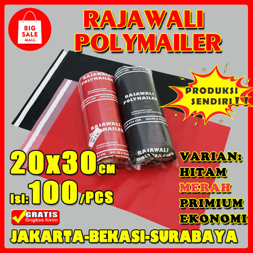 Plastik Polymailer 20x30cm isi 100 pcs RAJAWALI Olshop Packing Premium