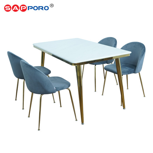 SAPPORO SAVONA - Meja Makan Set Marmer | Dining Set Marmer