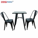 SAPPORO DISENA - Meja Makan Set | Meja Tolix Set | Dining Table Set