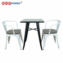 SAPPORO ARNED - Meja Makan Set | Meja Tolix Set | Dining Table Set