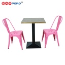 SAPPORO ODNES - Meja Makan Set | Meja Tolix Set | Dining Table Set