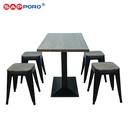 SAPPORO SKABU - Meja Makan Set | Meja Tolix Set | Dining Table Set