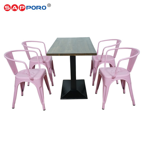 SAPPORO SKEI - Meja Makan Set | Meja Tolix Set | Dining Table Set