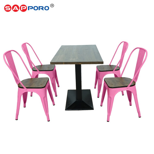 SAPPORO GALA - Meja Makan Set | Meja Tolix Set | Dining Table Set