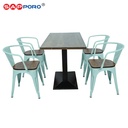 SAPPORO DOVRE - Meja Makan Set | Meja Tolix Set | Dining Table Set