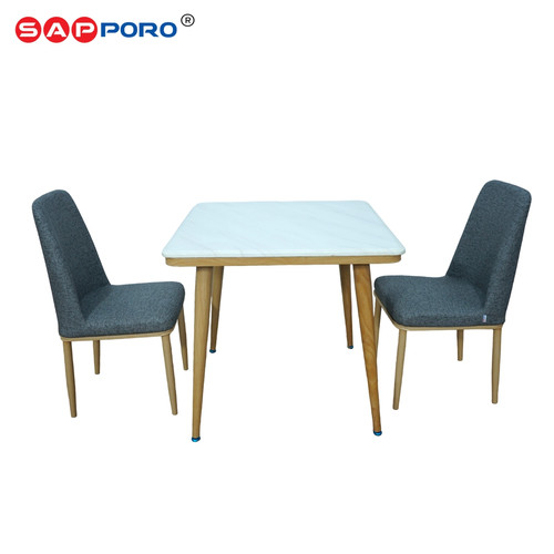 SAPPORO AQUILA - Meja Makan Set Marmer Persegi | Dining Set Marmer