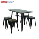 SAPPORO KERAVA - Meja Makan Set | Meja Tolix Set | Dining Table Set