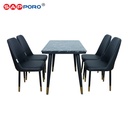 SAPPORO VALETTRI - Meja Makan Set Marmer | Dining Set Marmer