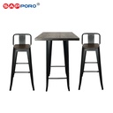 SAPPORO ALAND - Meja Bar Set | Meja Tolix Set | Bar Table Set