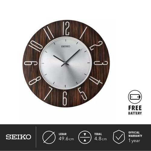 Seiko Jam Dinding QXA800B 49.6cm Wooden Case Original