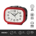 Jam Weker Beker Seiko QHK060R 11.2 Merah Original