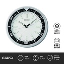 Jam Dinding Bulat Seiko QXA723S Detik Senyap Sweep White 35cm Original