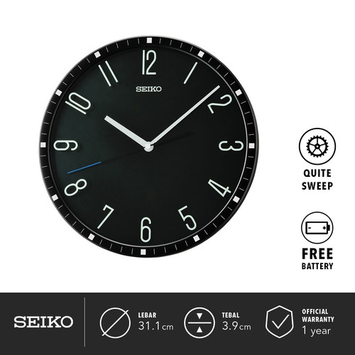 Jam Dinding Seiko QXA818K 31.1cm Detik Senyap Quartz Ori