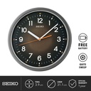 Jam Dinding Seiko QXA727K Detik Senyap Sweep Dark Grey 31cm Original