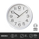 Jam Dinding Seiko Analog QXA041S Silver 40cm Quartz Original