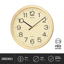 Jam Dinding Seiko Analog QXA041A Gold 40cm Quartz Original