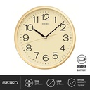 Jam Dinding Seiko Analog QXA014A Gold Case 31cm Original