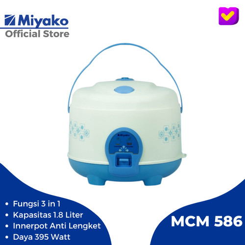 Miyako MCM 586 Rice Cooker Magic Warmer Plus 1.8 Liter