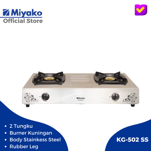 Miyako KG-502SS Stainless Steel Kompor Gas 2 Tungku