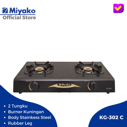 Miyako Kompor gas KG-302C 2 tungku