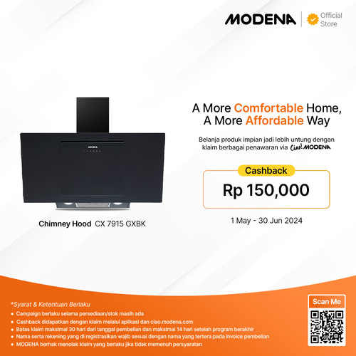 MODENA Chimney Hood - CX 7915 GXBK