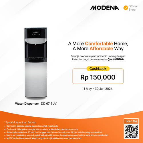 MODENA Water Dispenser - DD 67 SUV (Galon Bawah)