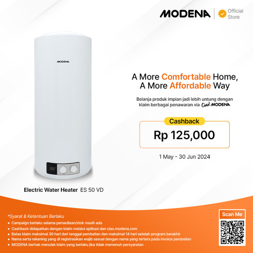 MODENA Electric Water Heater - ES 50 VD (50 liter)