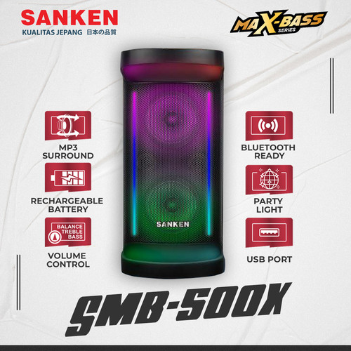 Sanken Speaker Active Portable SMB-500X Max-Bass