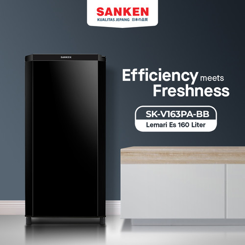 Sanken Kulkas Satu Pintu SK-V165A-BB Hitam