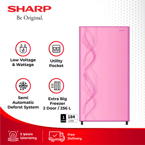 Sharp Kulkas 1 Pintu SJ-N192D-AP - Aurora Pink 184L