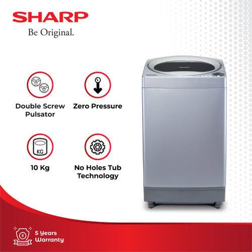 Sharp Mesin Cuci 1 Tabung ES-M1008T-SAK Megamouth 10Kg